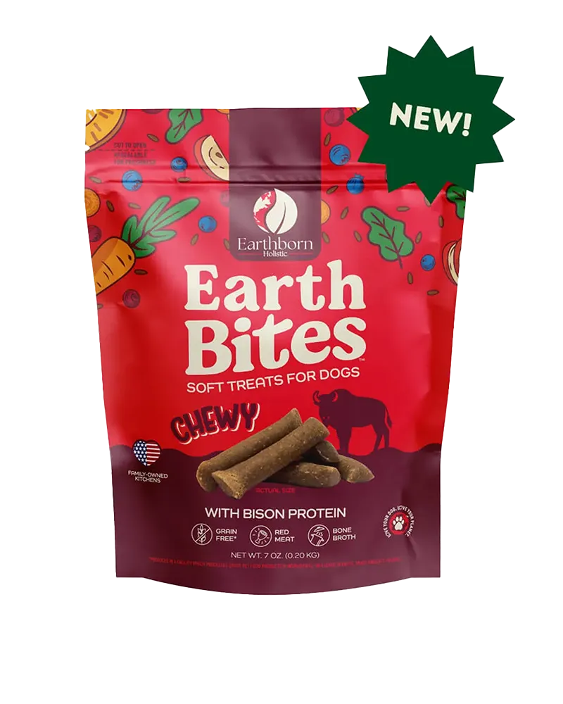 Earthborn Holistic EarthBites Chewy Grain-Free Dog Treats - Bison 7oz