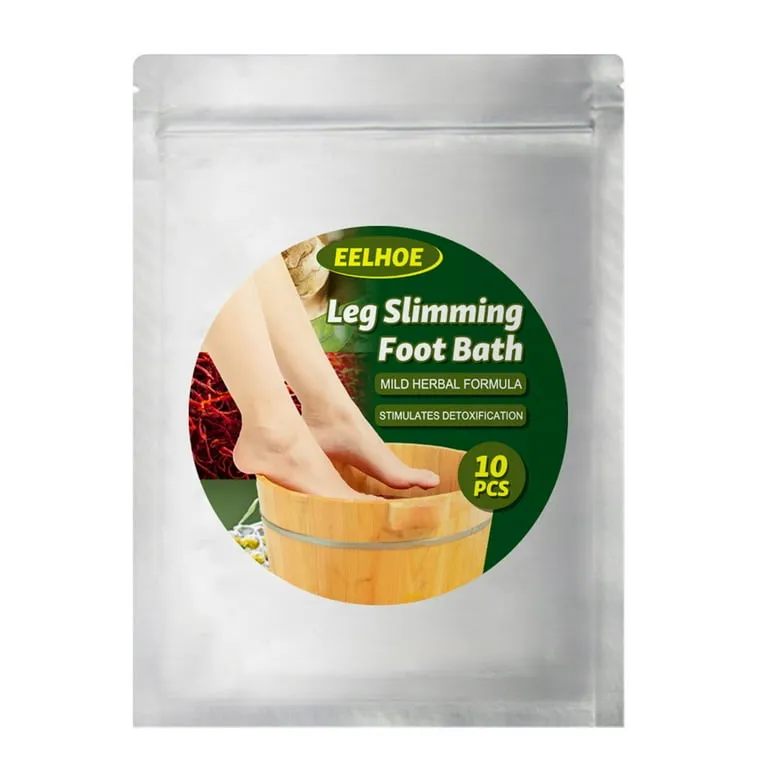 EELHOE 10Pcs Leg Slimming Foot Bath Bags Mild Herbal Formula Increase Blood Circulation Stimulate Detoxification Reduce Leg Edema