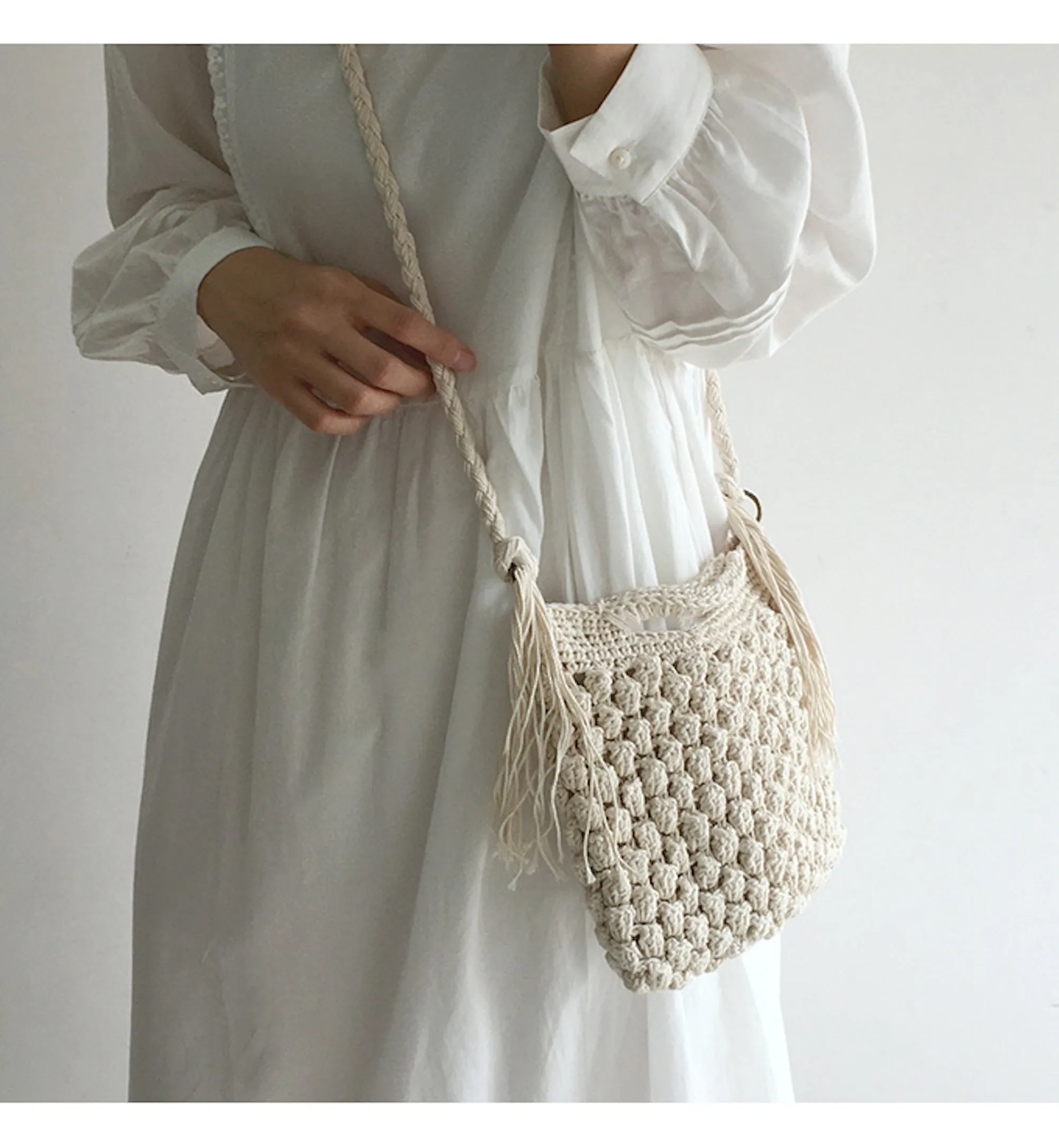 Elena Handbags Natural Cotton Fashion Casual Shoulder Bag