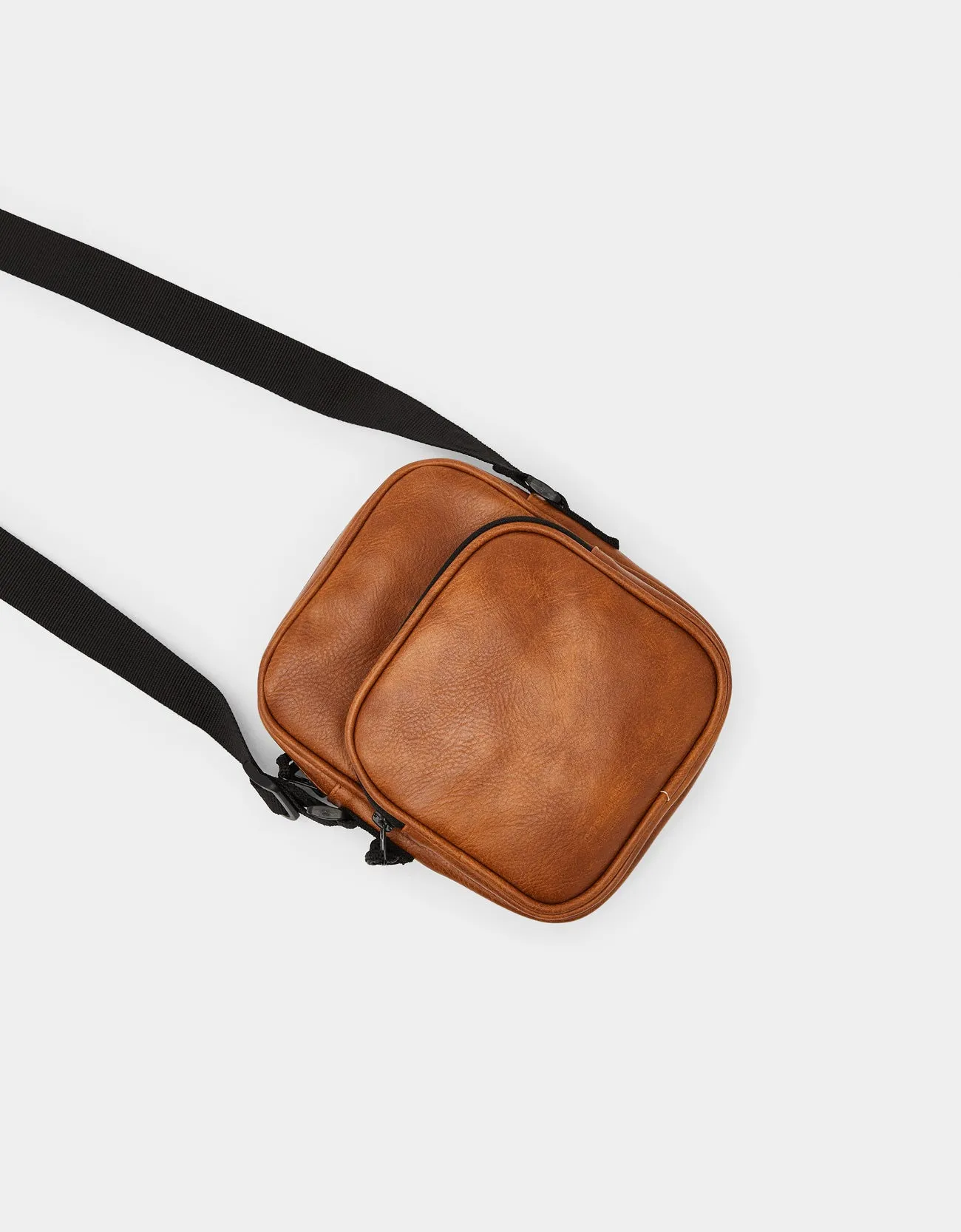 Faux leather pouch bag