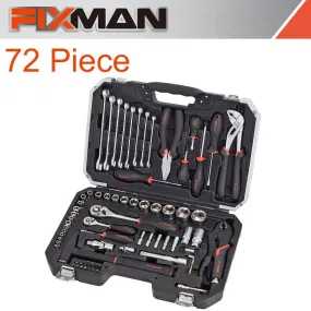 FIXMAN FIXMAN SOCKET TOOL SET 72PC 1/4'&1/2' DRIVE FIX B5072M