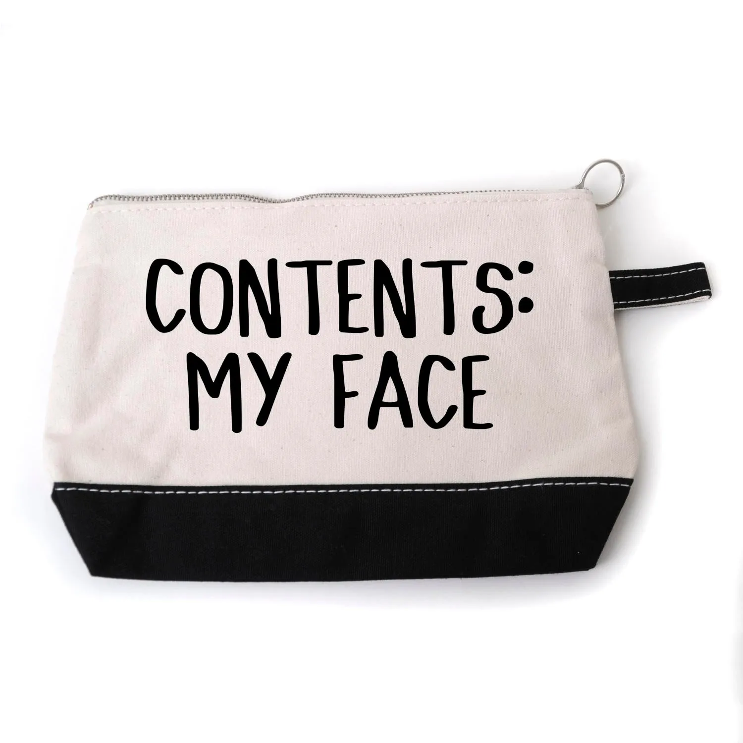 Funny Cosmetic Make Up Bag - "Contents: My Face"