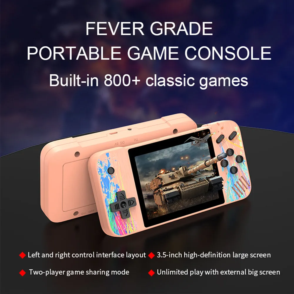 G3 Handheld Video Game Console Built-in 800 Classic Games- USB Charging