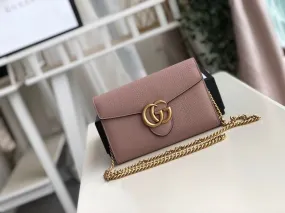 gg Marmont Mini Chain Bag Pink For Women 7.9in/20cm gg