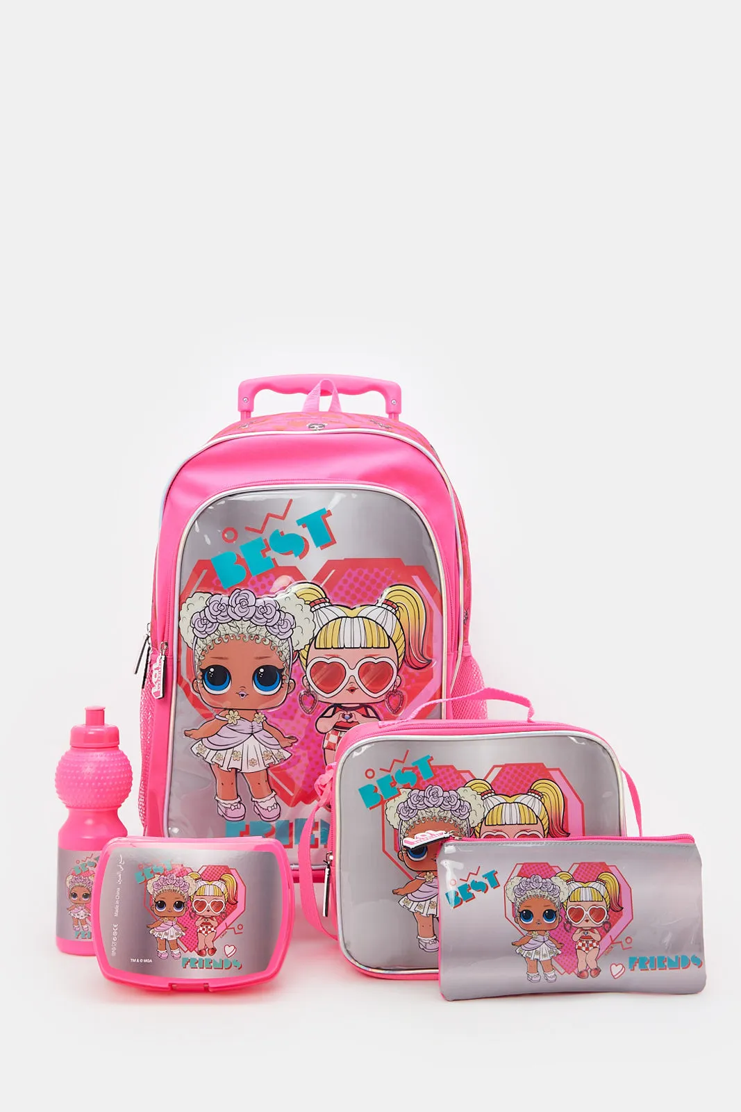 Girls Pink Lol (Best Friend) Print Trolley Set (5 Piece)