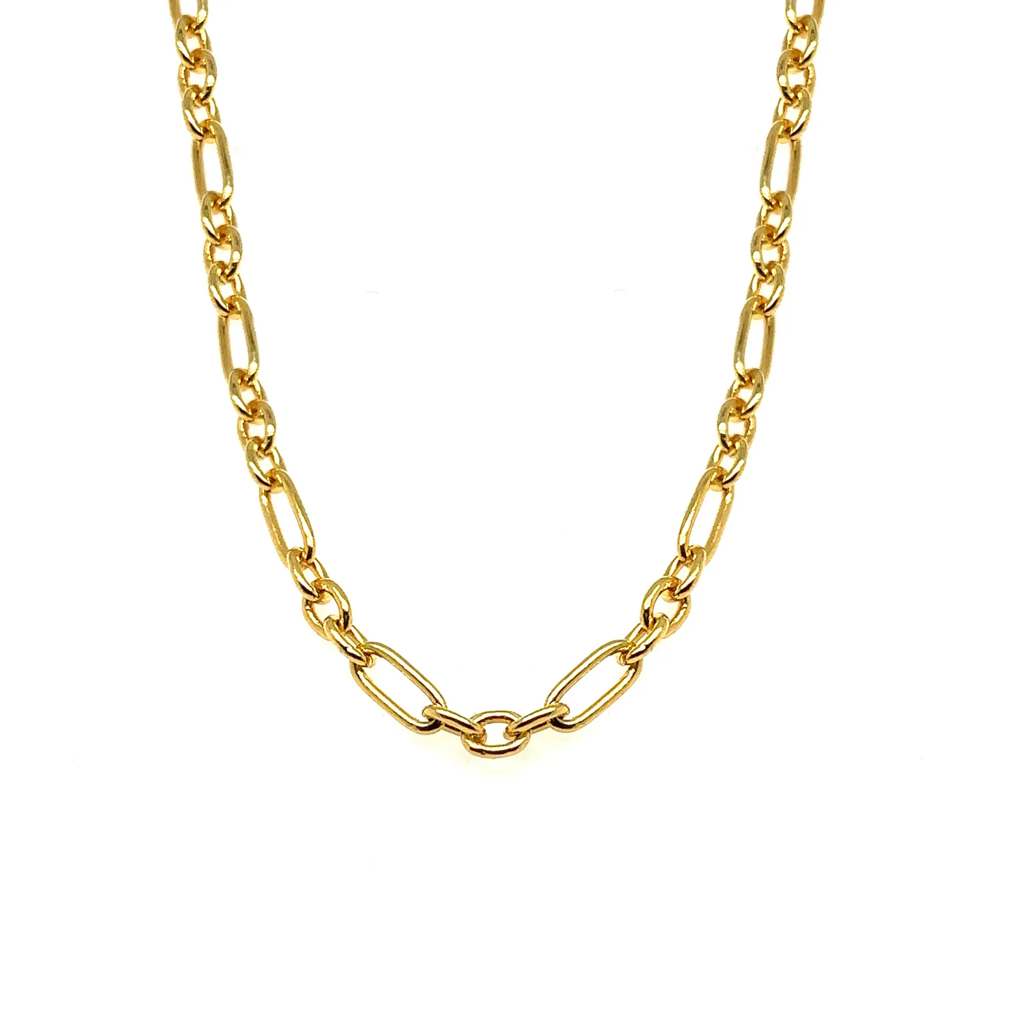 Gold Figaro Cloud Chain Necklace