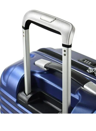 Hard Case Travel Bag Luggage Trolley TPO Lightweight Suitcase 4 Quiet Double Spinner Wheels with TSA Lock KH16 Aqua Blue