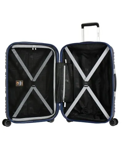 Hard Case Travel Bag Luggage Trolley TPO Lightweight Suitcase 4 Quiet Double Spinner Wheels with TSA Lock KH16 Aqua Blue