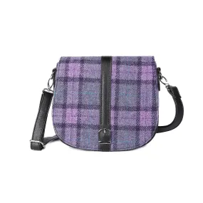 Harris Tweed Beauly Shoulder Bag Bold Purple Check