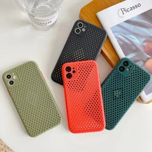 Heat Cooling Colored Buttons Soft Case For iPhone 11ProMax 12Mini