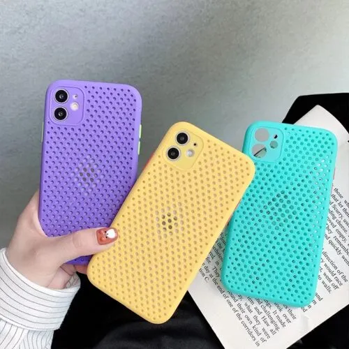 Heat Cooling Colored Buttons Soft Case For iPhone 11ProMax 12Mini