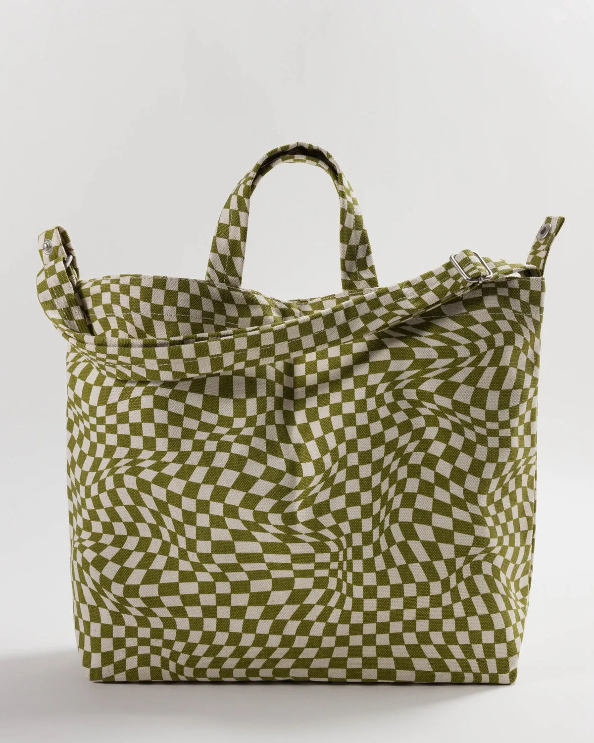 Horizontal Duck Bag - Moss Trippy Checker