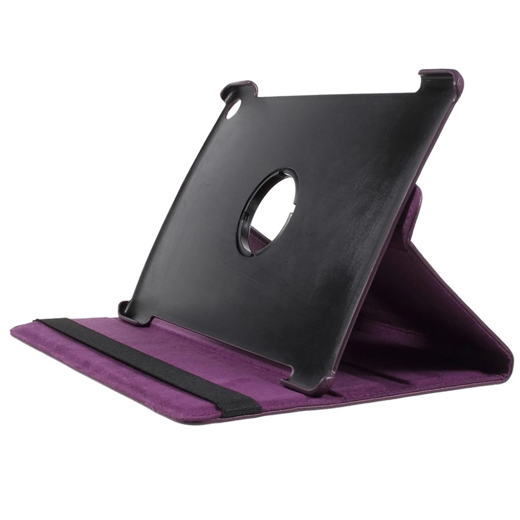 Huawei MediaPad M5 10 litchi skin 360 degree leather flip case - Purple