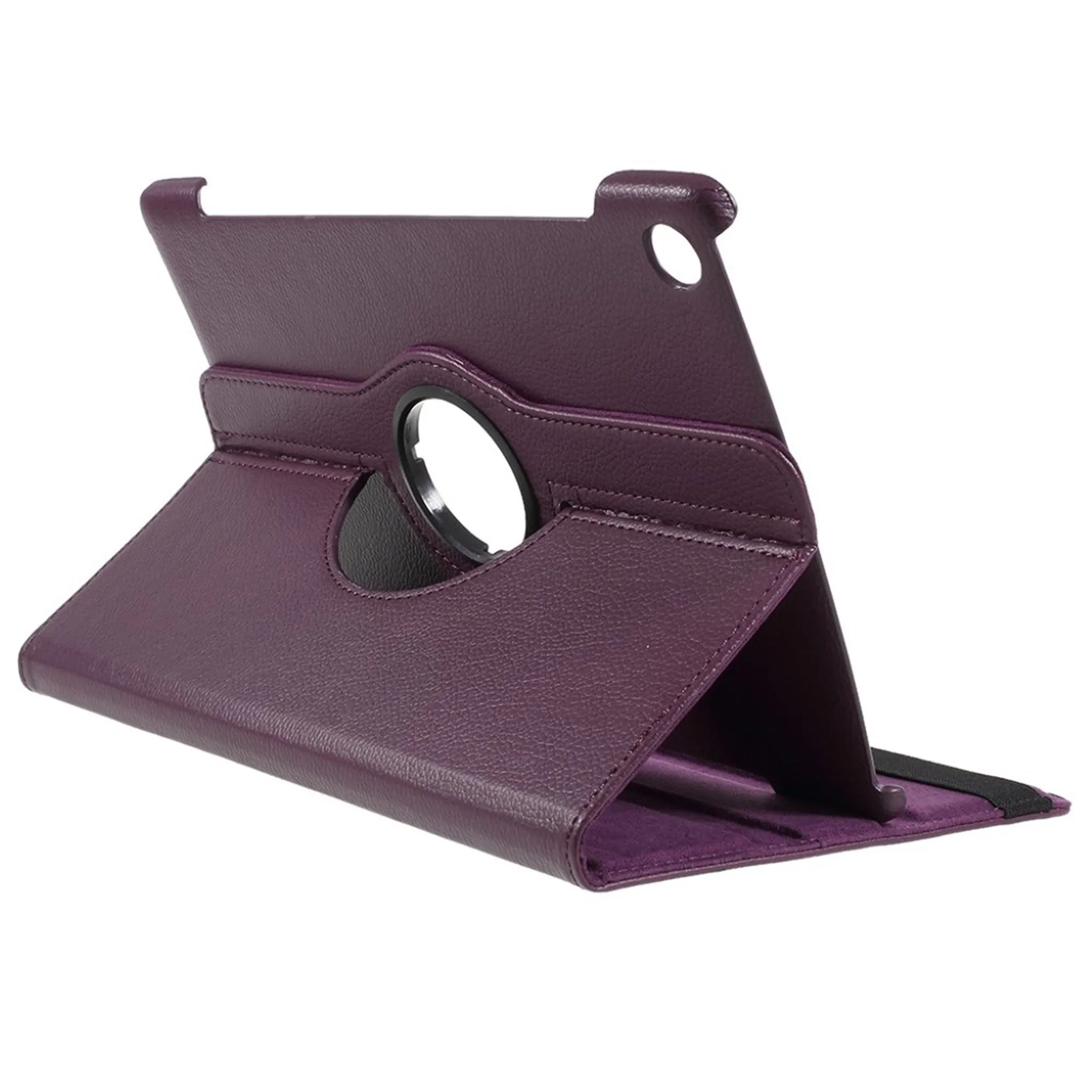 Huawei MediaPad M5 10 litchi skin 360 degree leather flip case - Purple