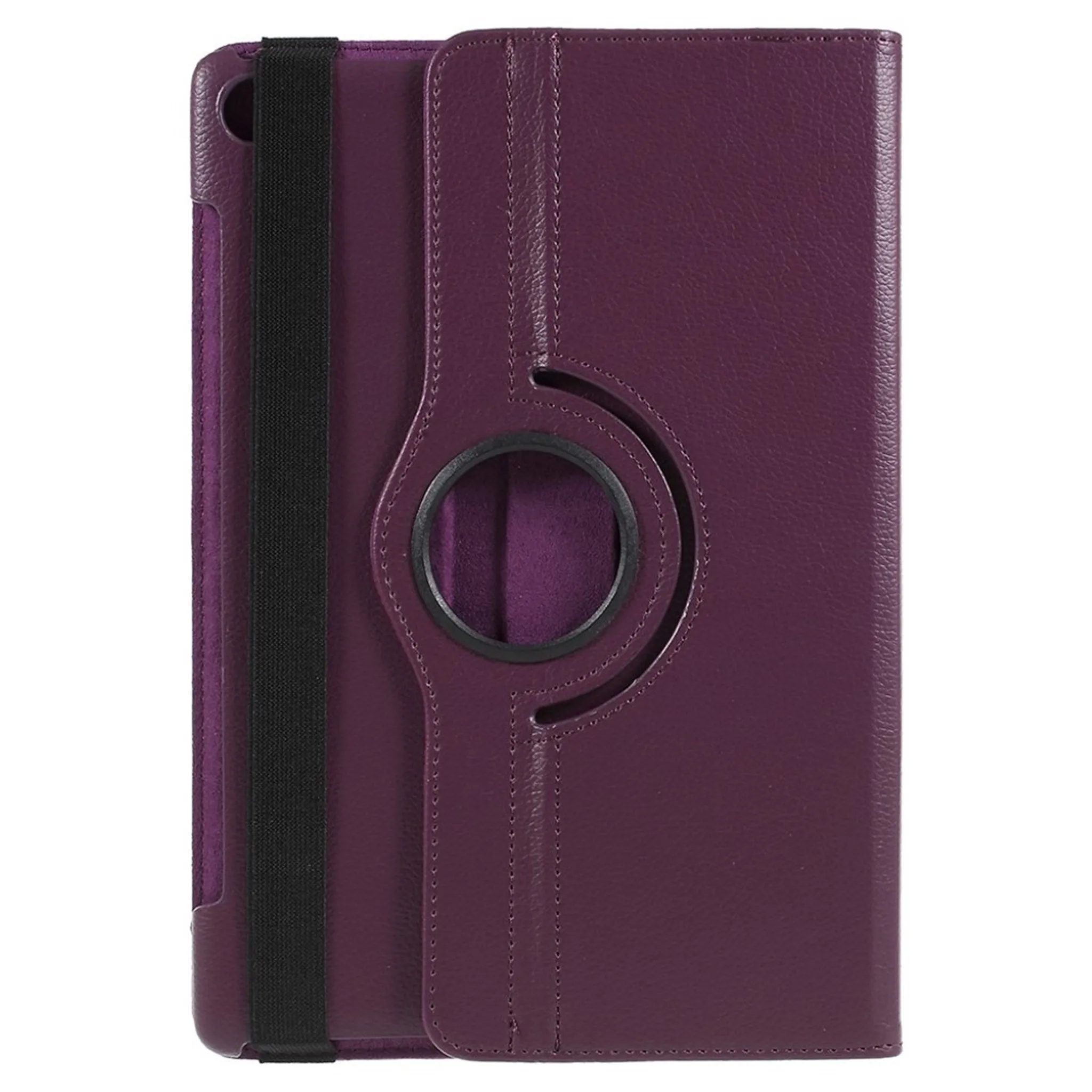 Huawei MediaPad M5 10 litchi skin 360 degree leather flip case - Purple