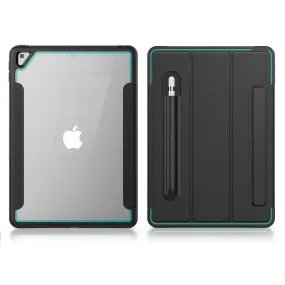 iPad 10.2 (2019) elegant tri-fold case - Black / Baby Blue