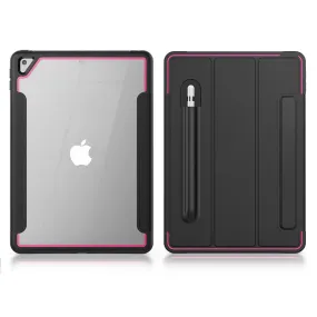 iPad 10.2 (2019) elegant tri-fold case - Black / Rose