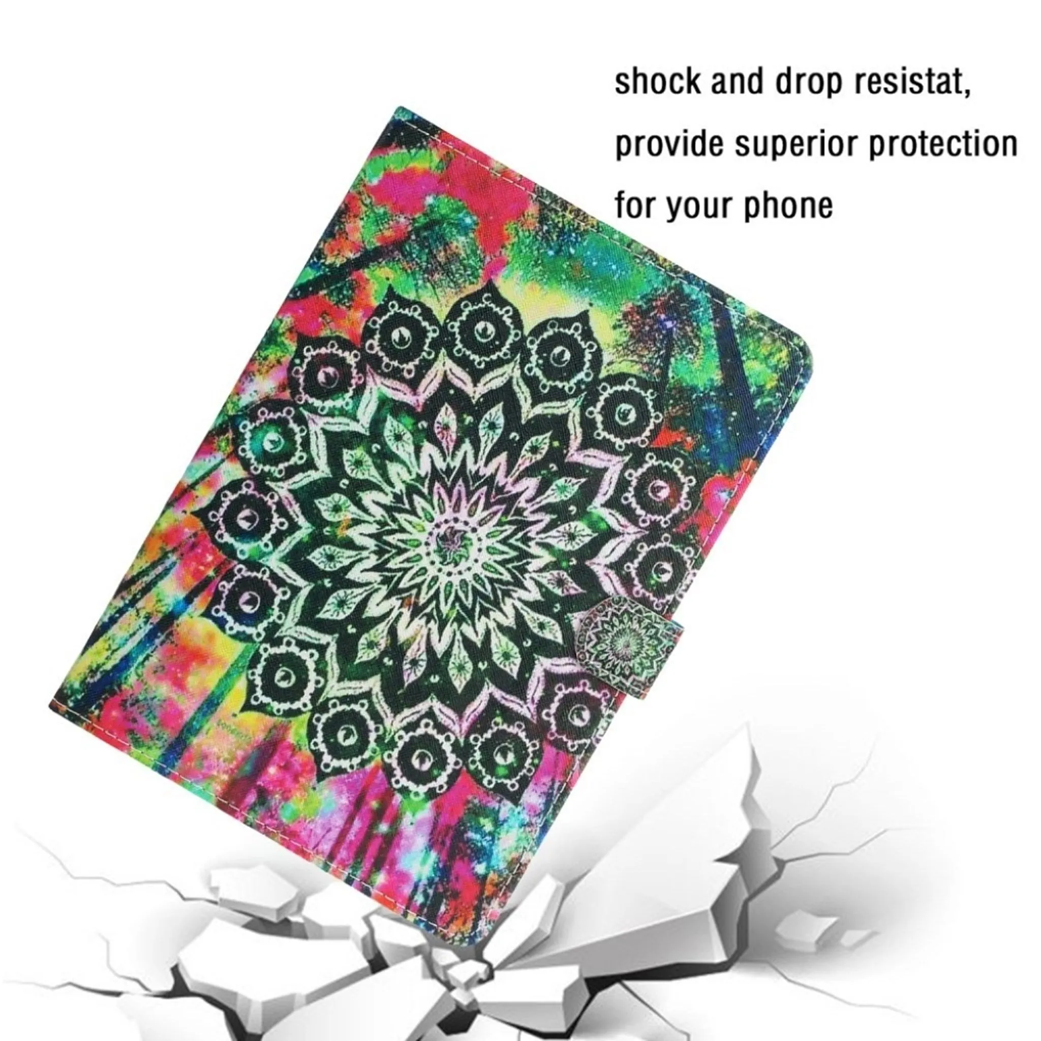 iPad 10.2 (2019) trendy patterned leather flip case - Flower and Trees