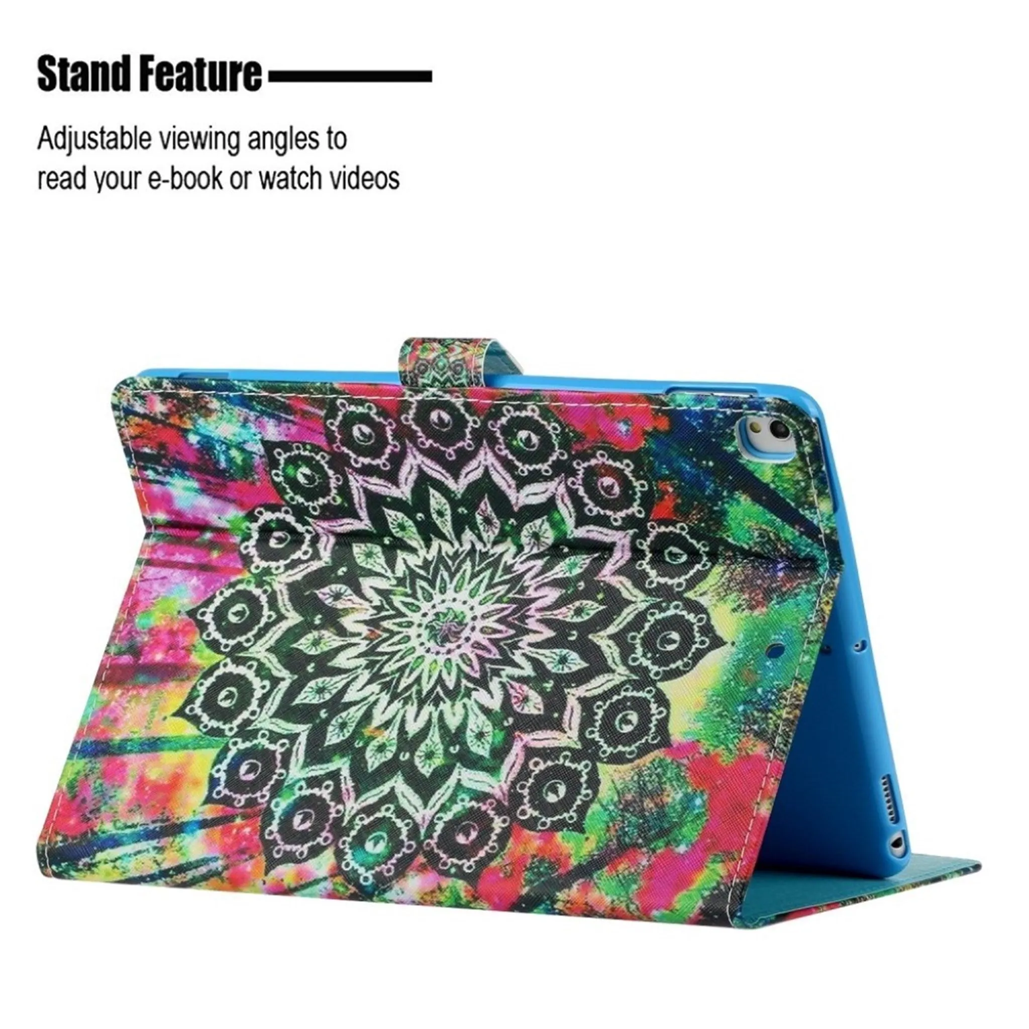 iPad 10.2 (2019) trendy patterned leather flip case - Flower and Trees