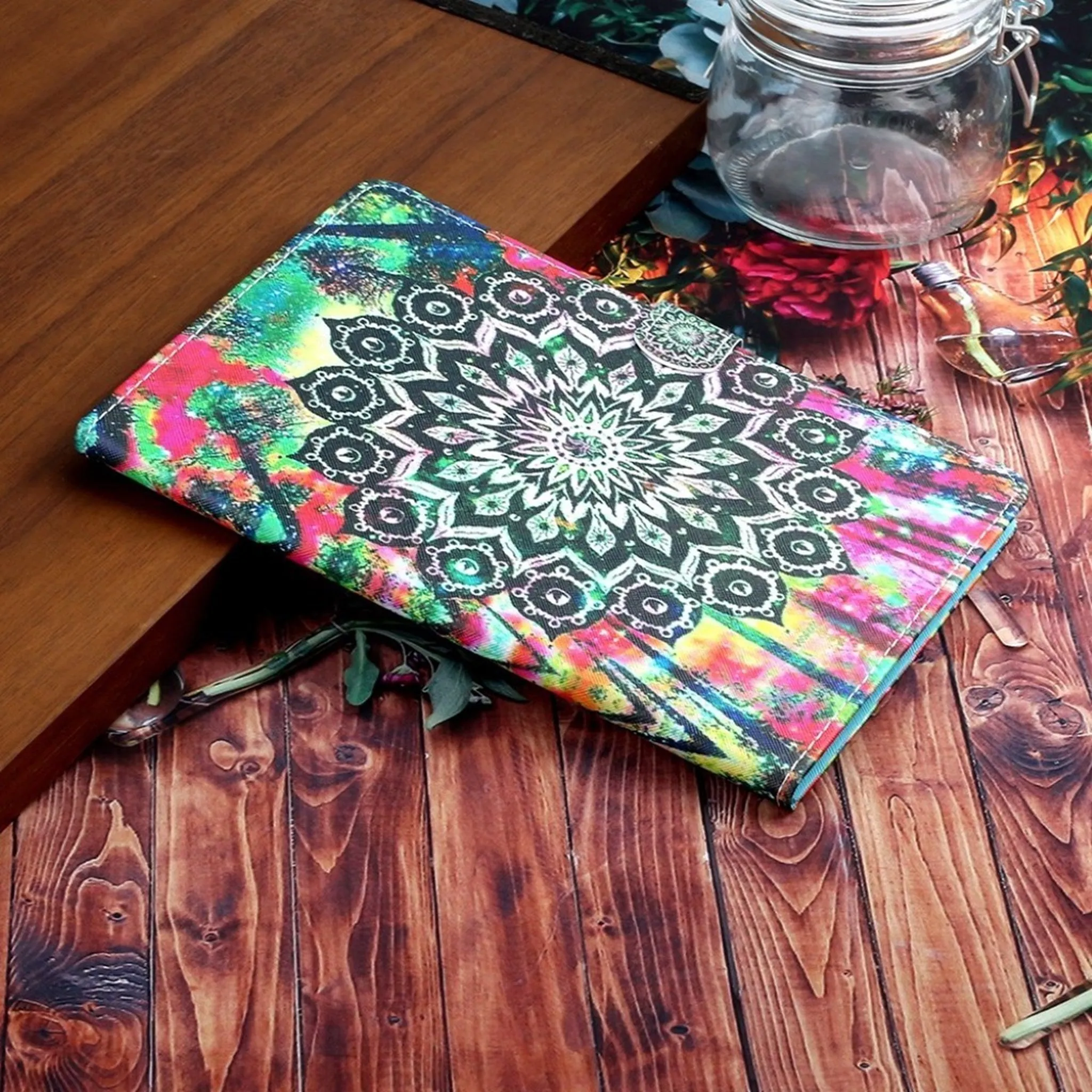 iPad 10.2 (2019) trendy patterned leather flip case - Flower and Trees