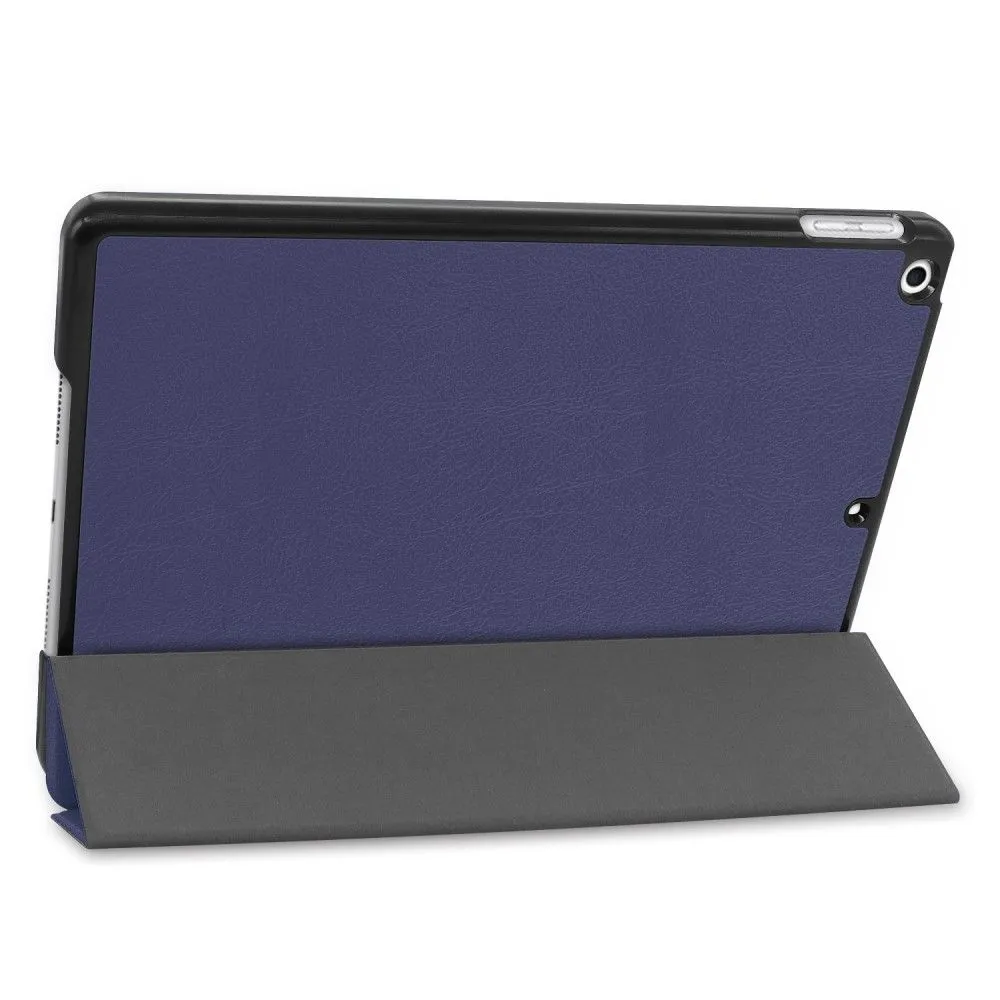 iPad 10.2 (2021) / (2020) / (2019) tri-fold PU leather flip case - Dark Blue