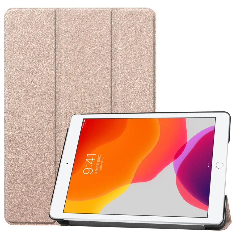 iPad 10.2 (2021) / (2020) / (2019) tri-fold PU leather flip case - Gold