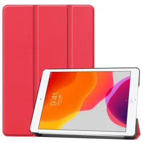 iPad 10.2 (2021) / (2020) / (2019) tri-fold PU leather flip case - Red