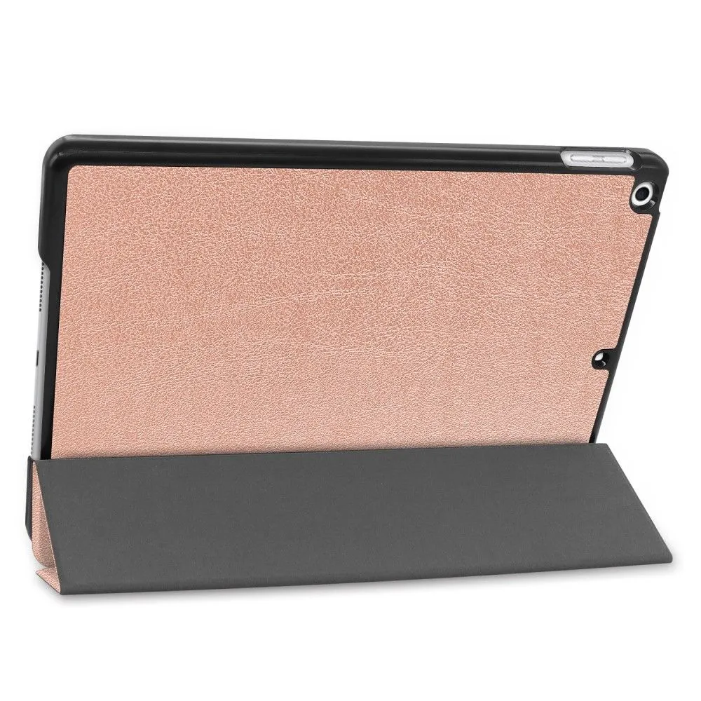 iPad 10.2 (2021) / (2020) / (2019) tri-fold PU leather flip case - Rose Gold