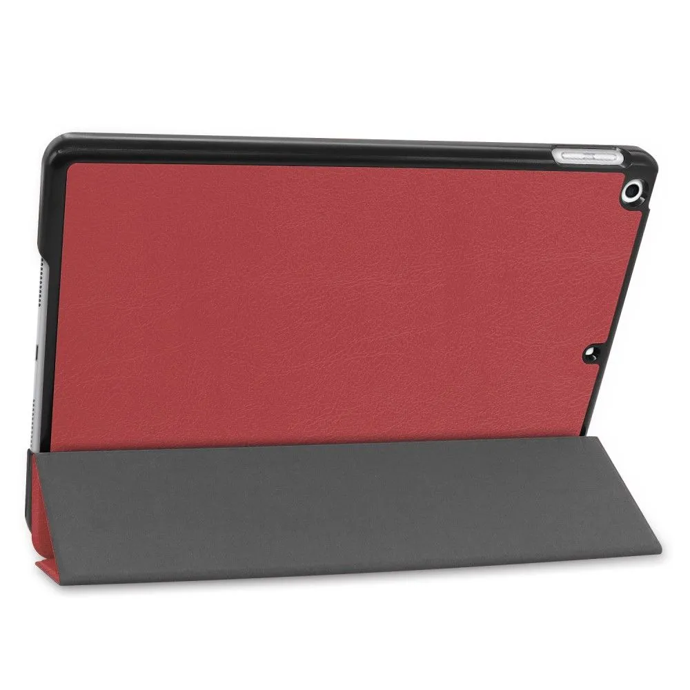 iPad 10.2 (2021) / (2020) / (2019) tri-fold PU leather flip case - Wine Red