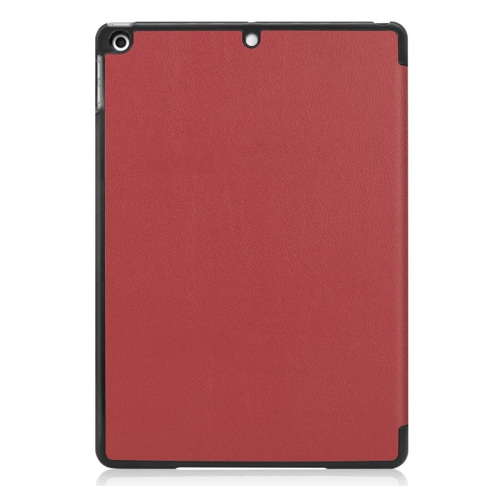 iPad 10.2 (2021) / (2020) / (2019) tri-fold PU leather flip case - Wine Red