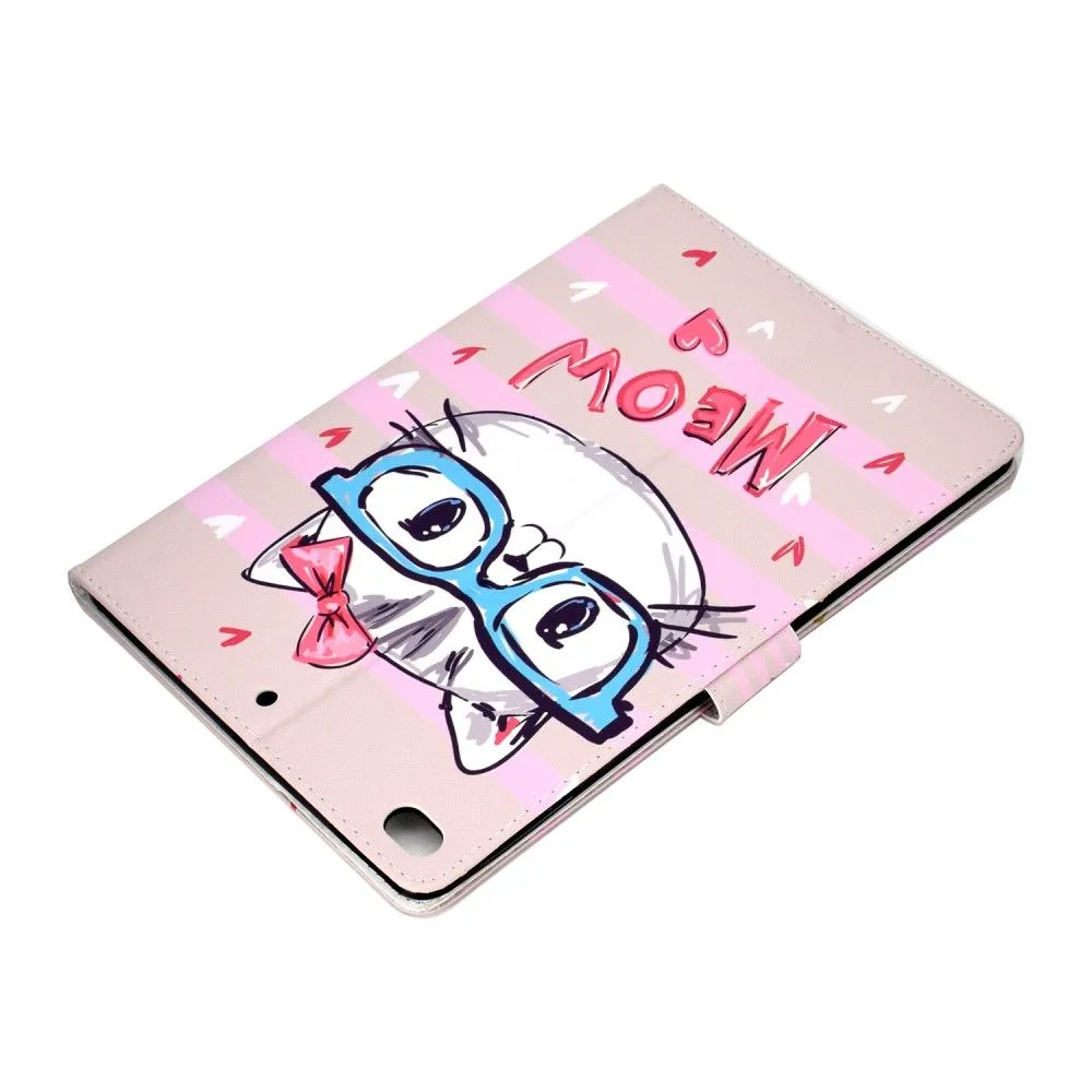 iPad 10.2 (2021) / Air (2019) cool pattern leather flip case - Cat Face