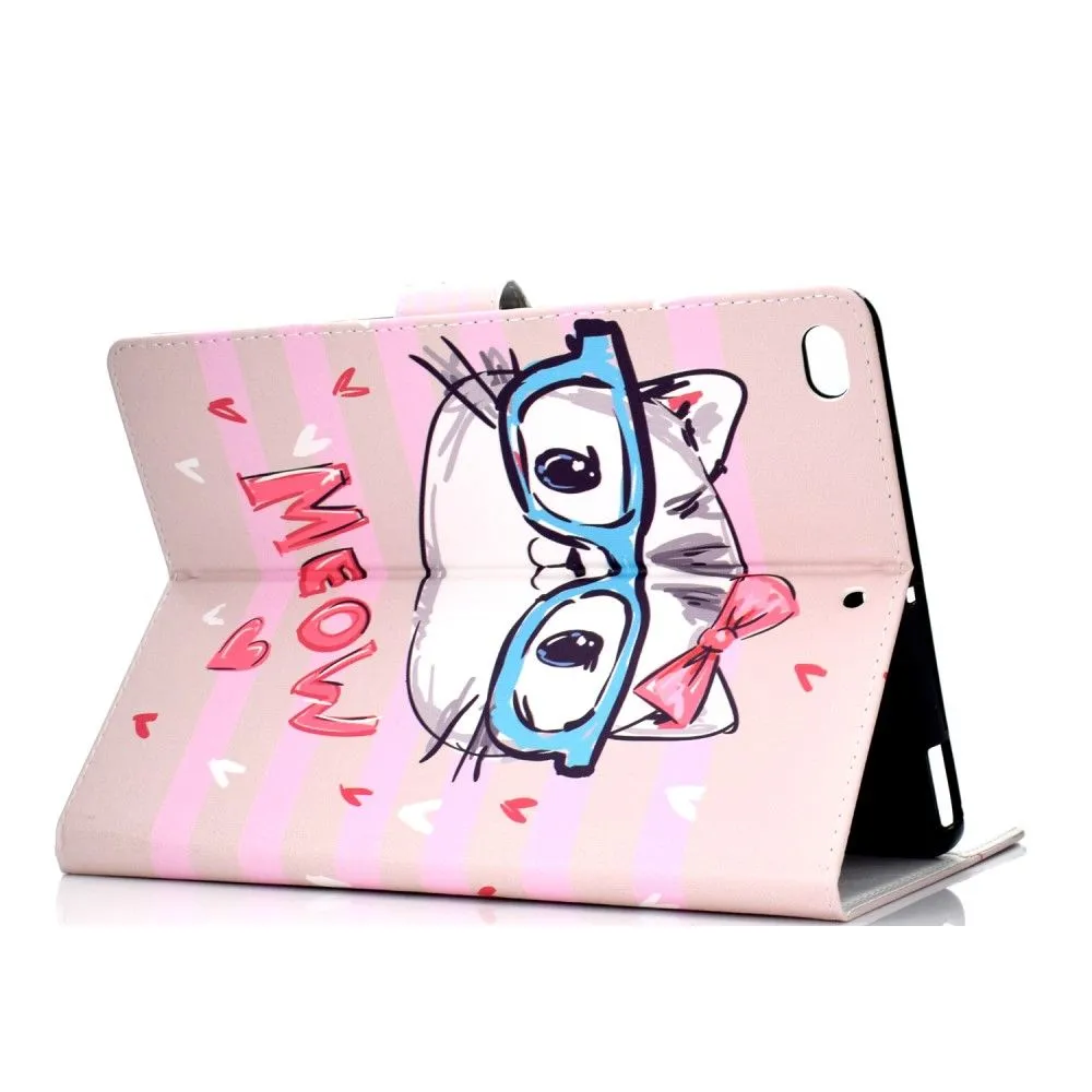 iPad 10.2 (2021) / Air (2019) cool pattern leather flip case - Cat Face