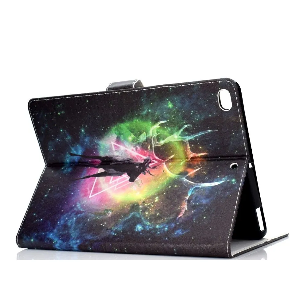 iPad 10.2 (2021) / Air (2019) cool pattern leather flip case - Elk