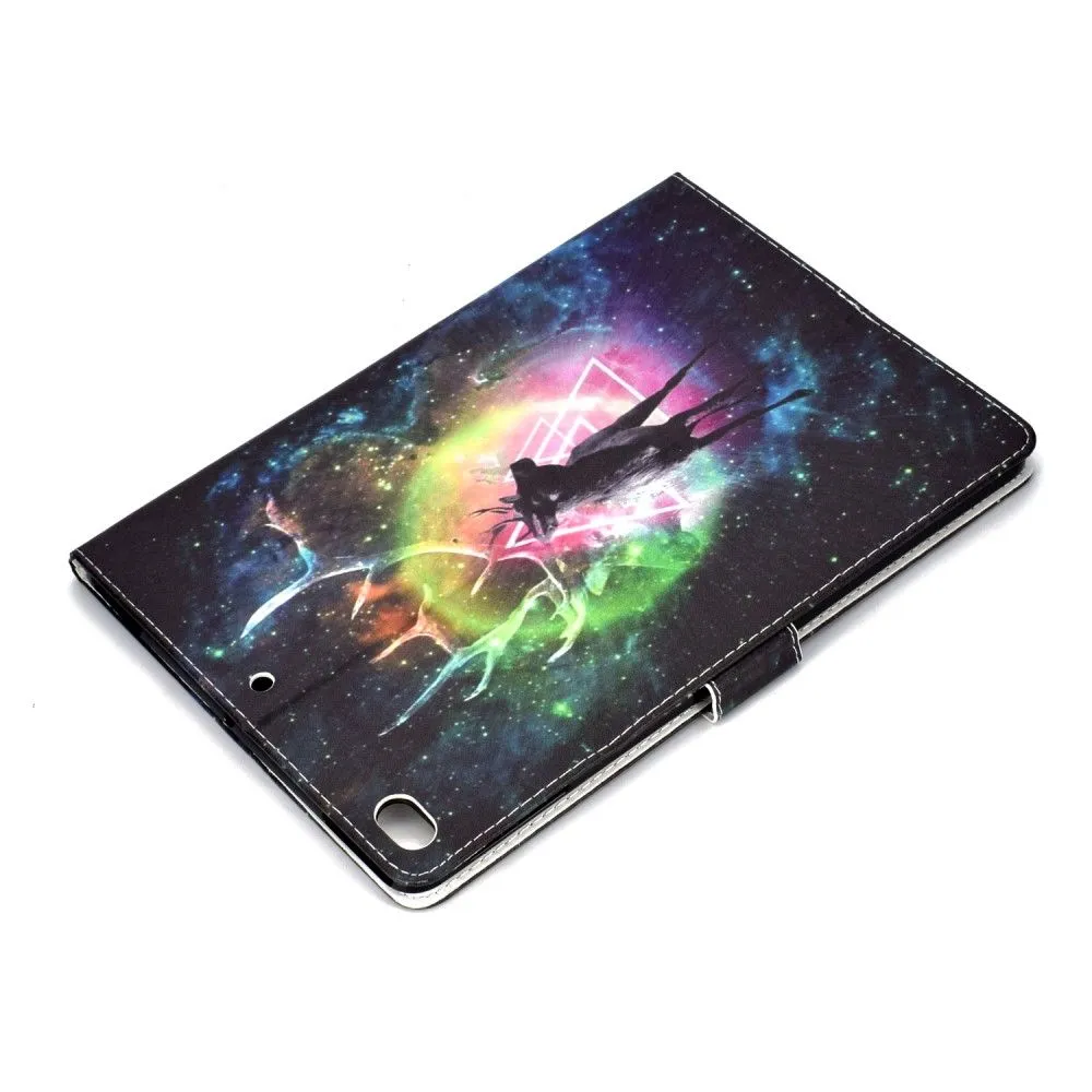 iPad 10.2 (2021) / Air (2019) cool pattern leather flip case - Elk