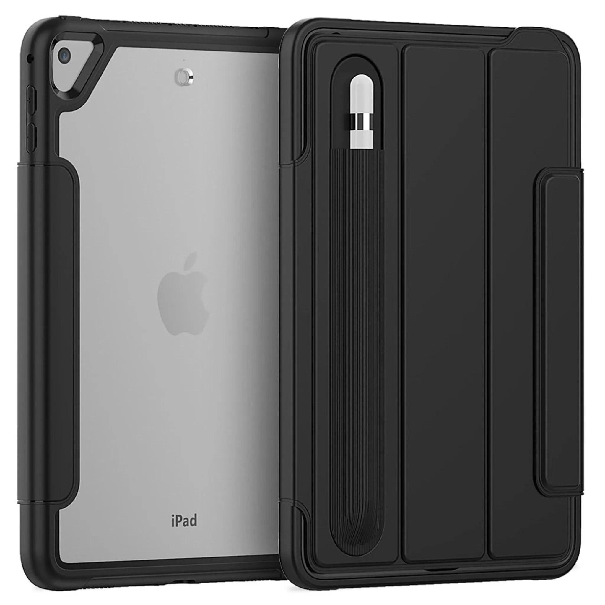 iPad Mini (2019) elegant tri-fold case - All Black