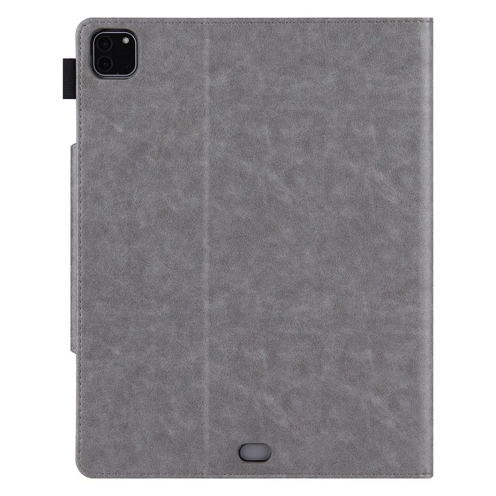 iPad Pro 12.9 (2021) / (2020) / (2018) PU leather flip case with card slots - Grey