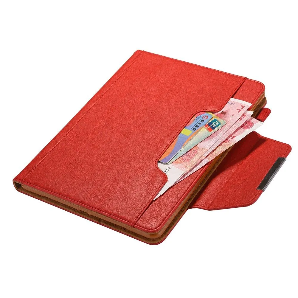 iPad Pro 12.9 (2021) / (2020) / (2018) PU leather flip case with card slots - Red