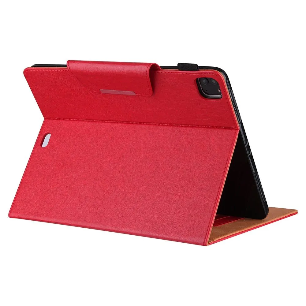 iPad Pro 12.9 (2021) / (2020) / (2018) PU leather flip case with card slots - Red