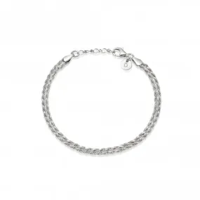 Isla Double Rope Sterling Silver Bracelet SBR01_SLV