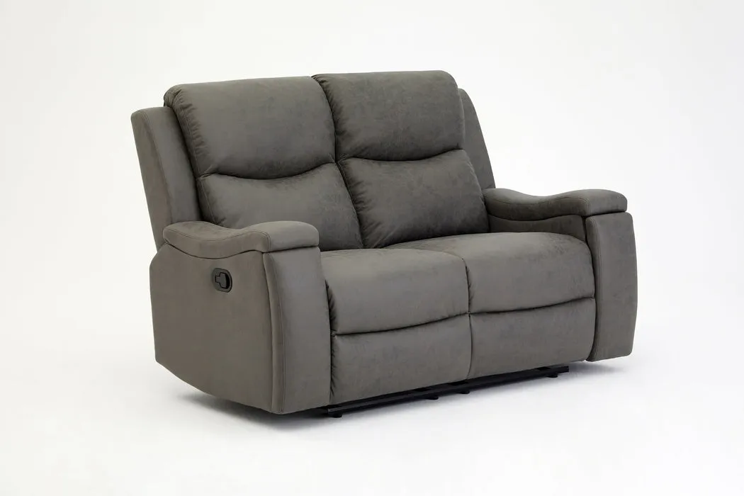 Jackson Faux Leather 2 Seater Recliner - Grey