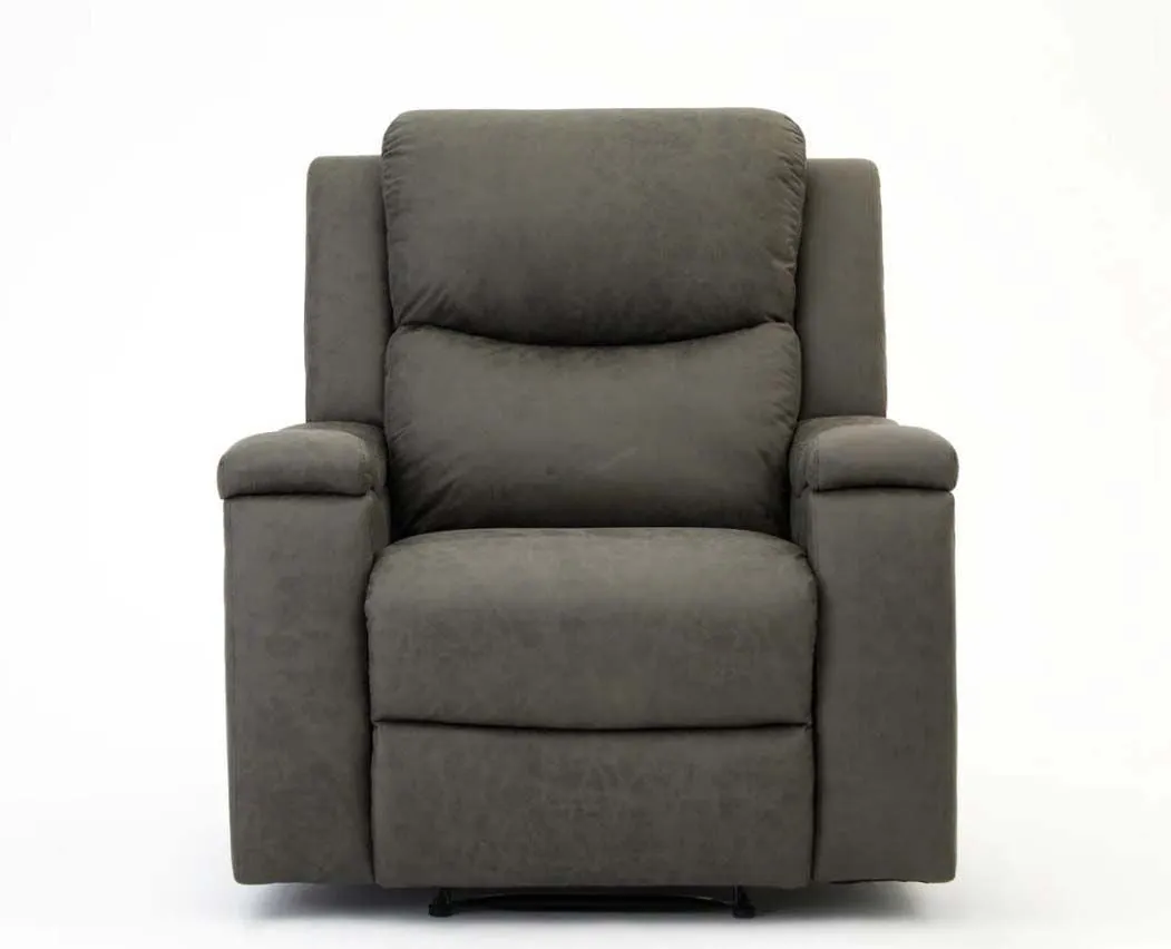 Jackson Faux Leather Armchair Recliner - Grey