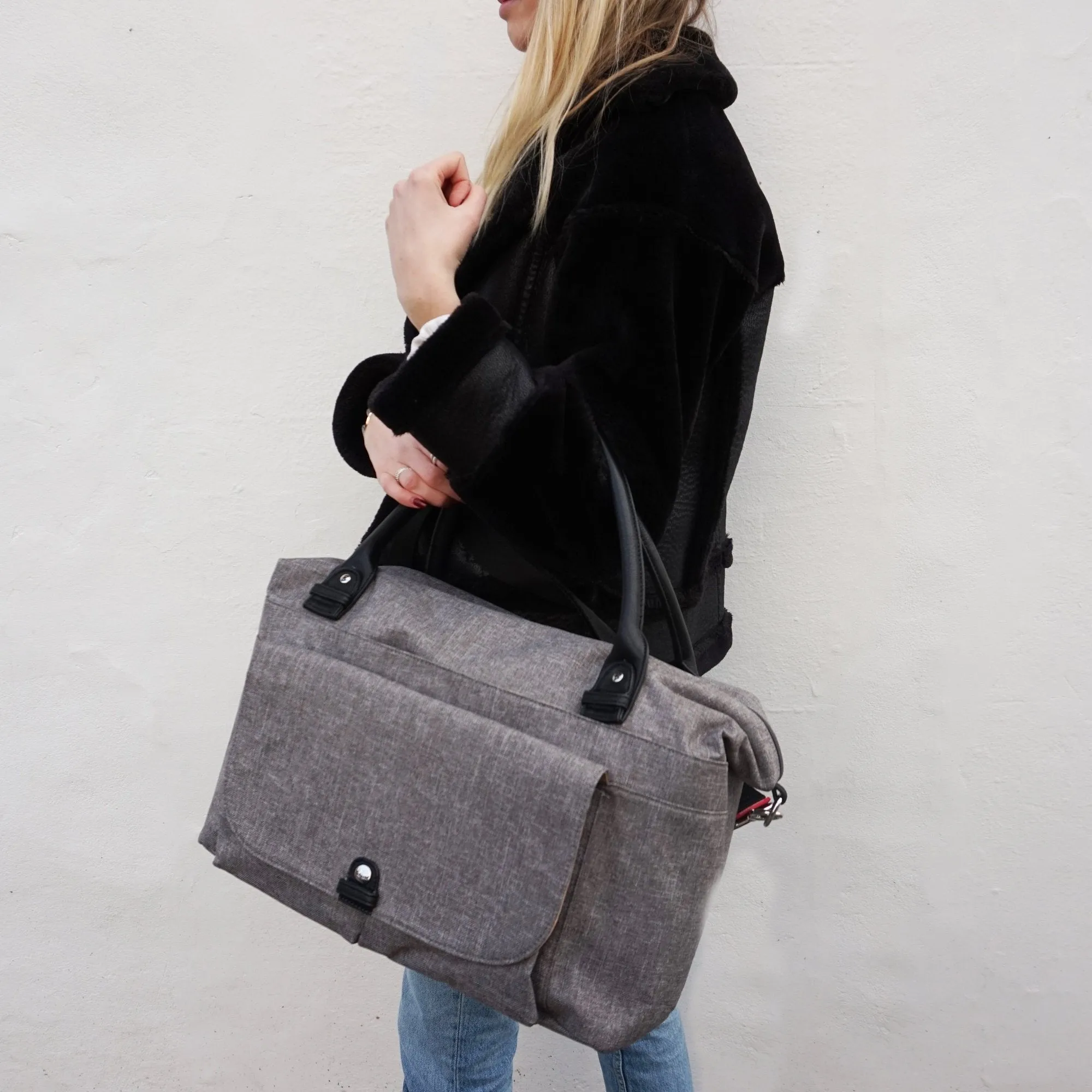 Jade Eco Nappy Bag - Grey