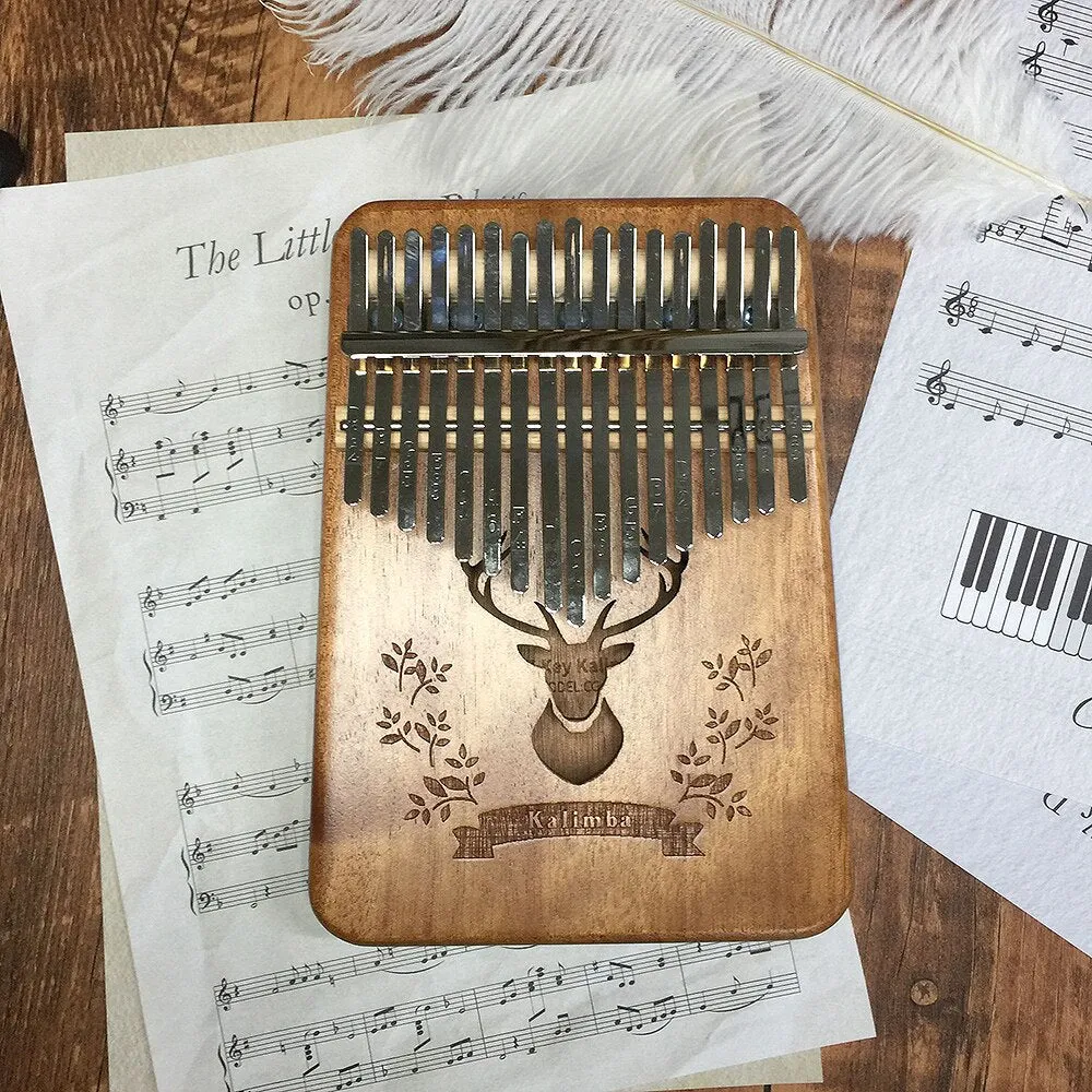 Kalimba 17 key Thumb Piano High Quality Wood Mahogany Mbira Body Musical Instruments Africa Kalimba Piano with Accessories