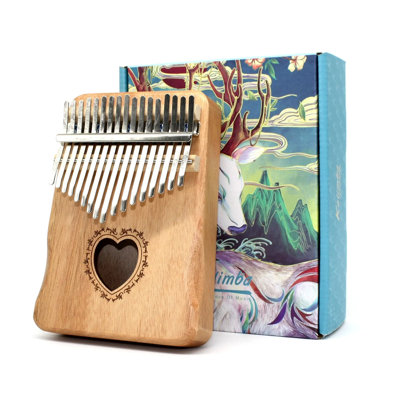 Kalimba 17 key Thumb Piano High Quality Wood Mahogany Mbira Body Musical Instruments Africa Kalimba Piano with Accessories