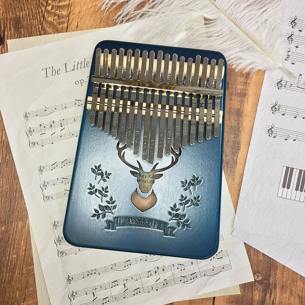 Kalimba 17 key Thumb Piano High Quality Wood Mahogany Mbira Body Musical Instruments Africa Kalimba Piano with Accessories