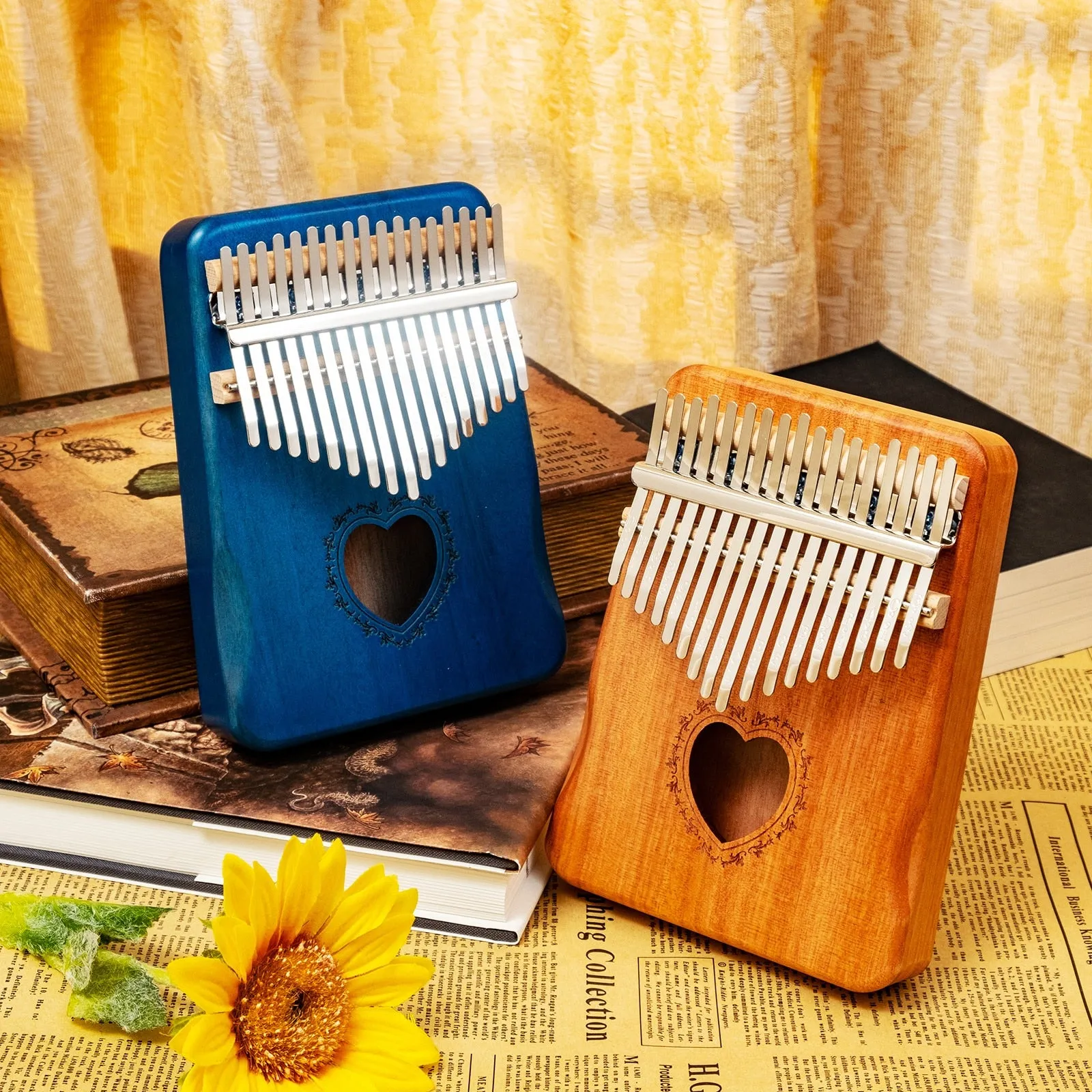 Kalimba 17 key Thumb Piano High Quality Wood Mahogany Mbira Body Musical Instruments Africa Kalimba Piano with Accessories