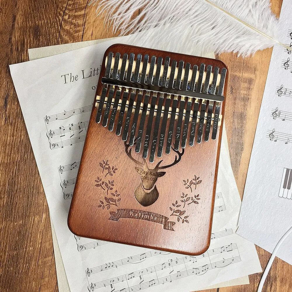 Kalimba 17 key Thumb Piano High Quality Wood Mahogany Mbira Body Musical Instruments Africa Kalimba Piano with Accessories