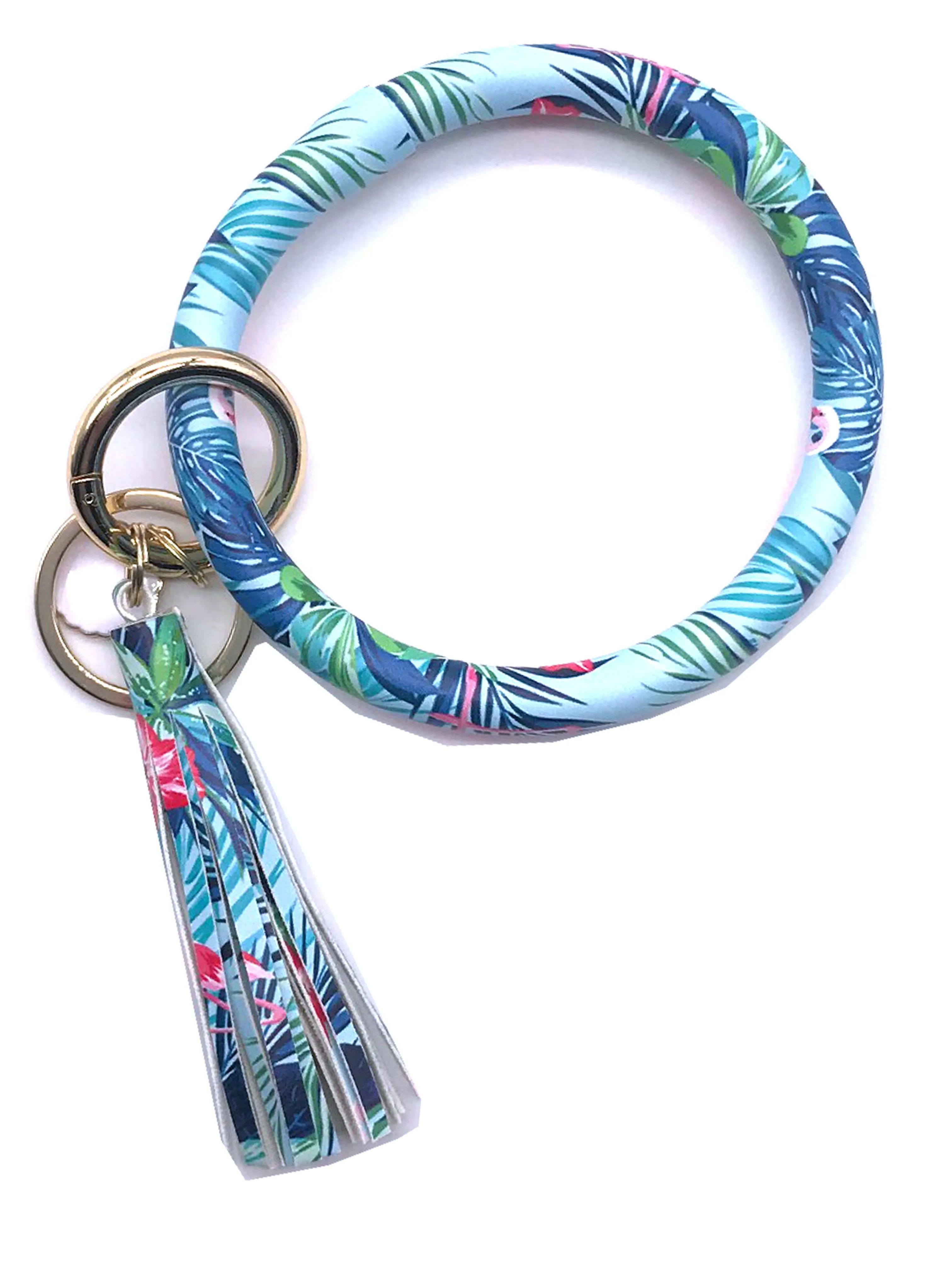 KC-8845 Blue Flamingo Wristlet Key Chain