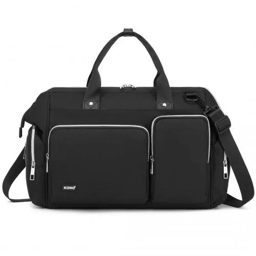 Kono Multi-Compartment Maternity Bag - Black | Stylish & Functional Diaper Bag