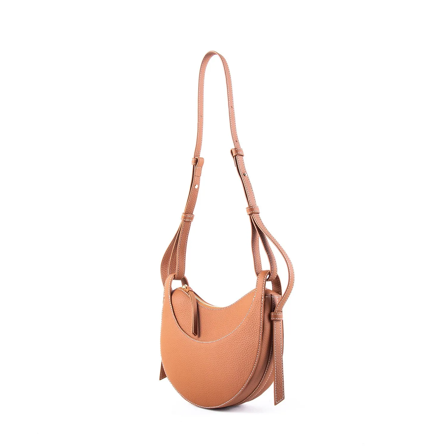 Leather Half-Moon Bag